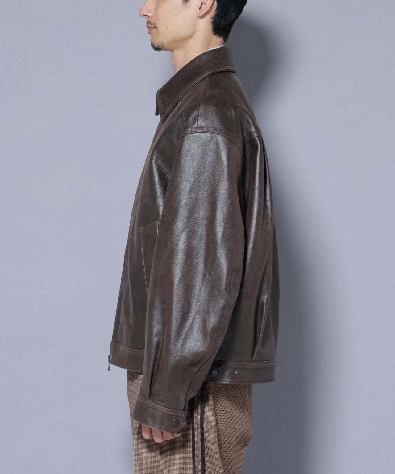 ｢ASSEMBLANC｣ ディストレスシープバルーンボンバージャケット 6685213204