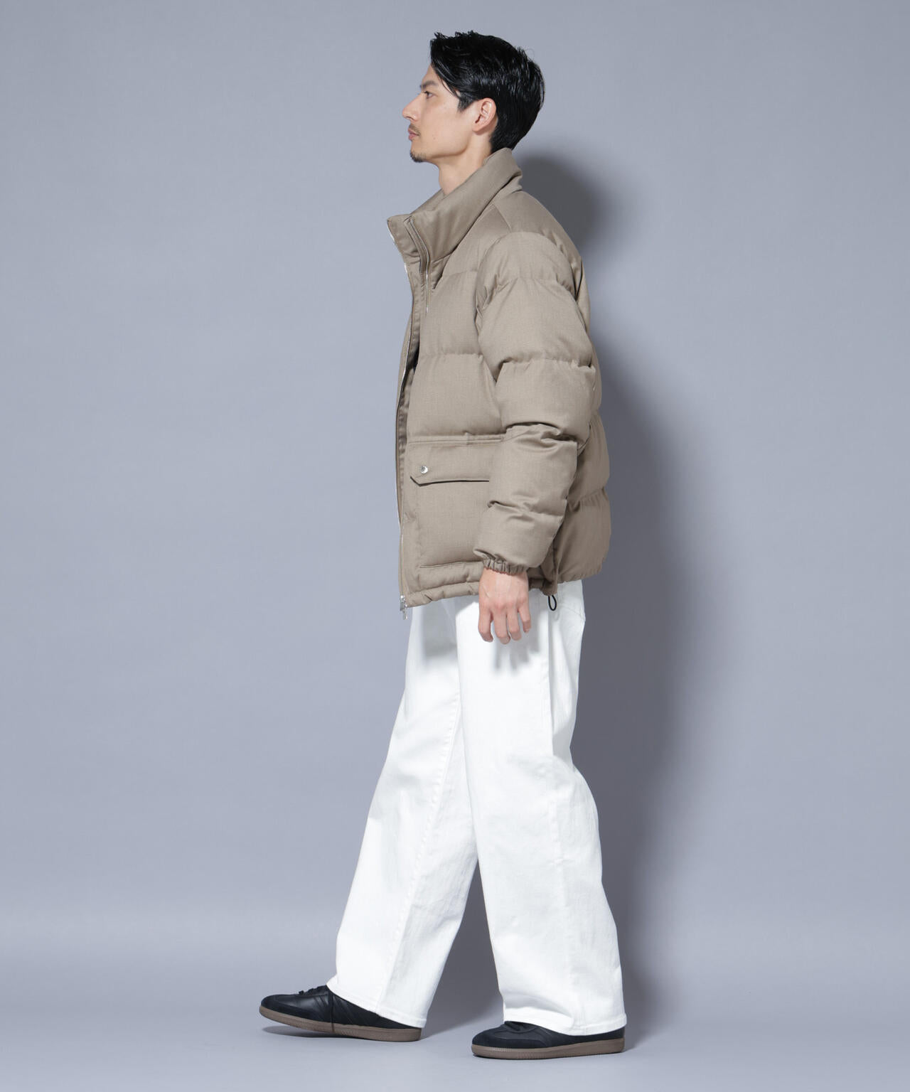 DELEGANTE エアリーサキソニー／グレンチェックTAIONダウンジャケット 6685214206