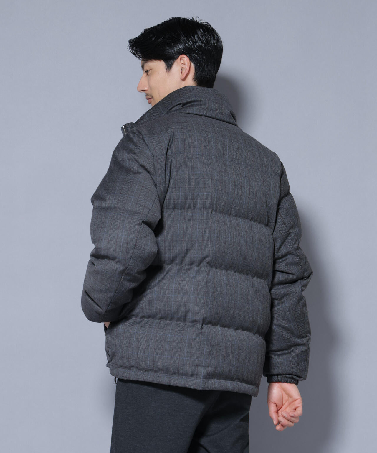 DELEGANTE エアリーサキソニー／グレンチェックTAIONダウンジャケット 6685214206