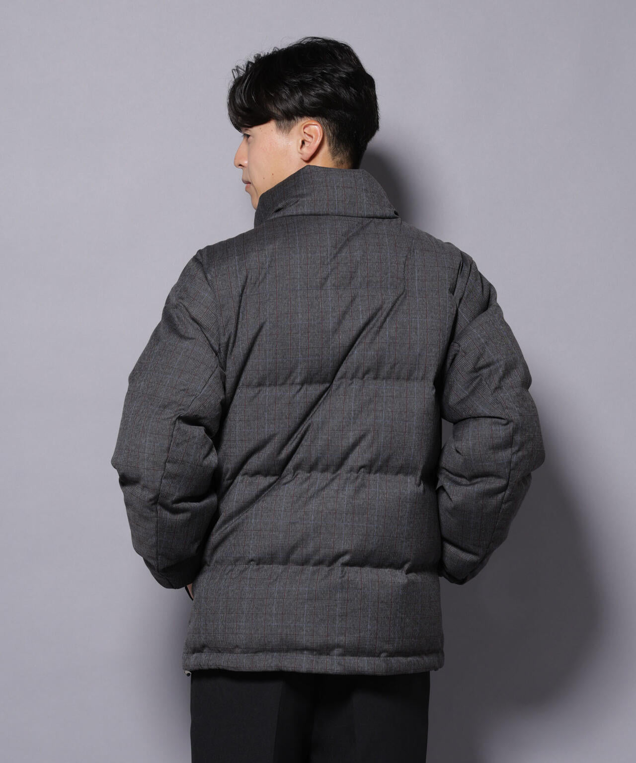 DELEGANTE エアリーサキソニー／グレンチェックTAIONダウンジャケット 6685214206