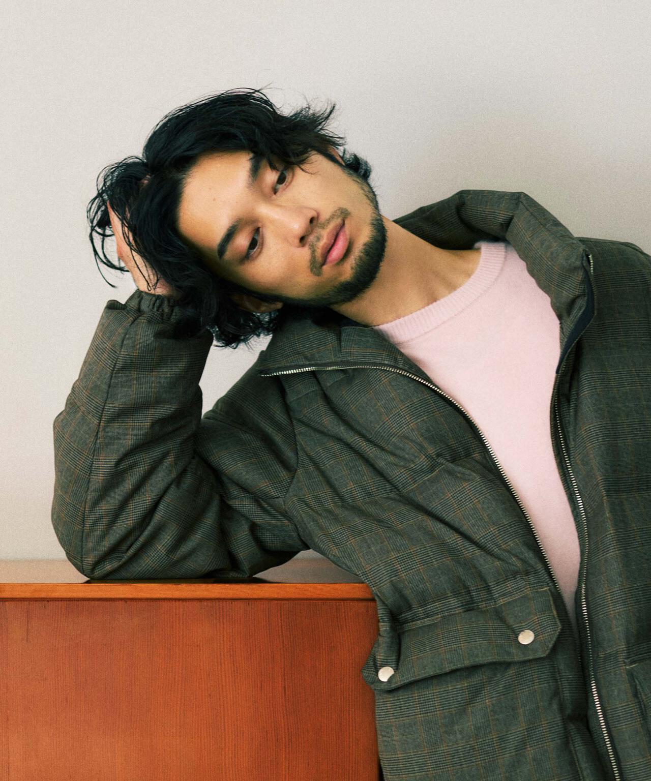 DELEGANTE エアリーサキソニー／グレンチェックTAIONダウンジャケット 6685214206