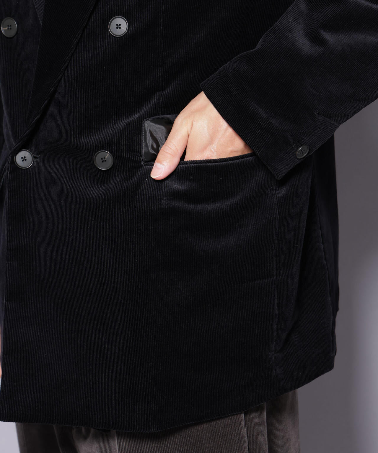 AIRコーデュロイ ダブルブレストジャケット/STRETCH（セットアップ可） 6685216205