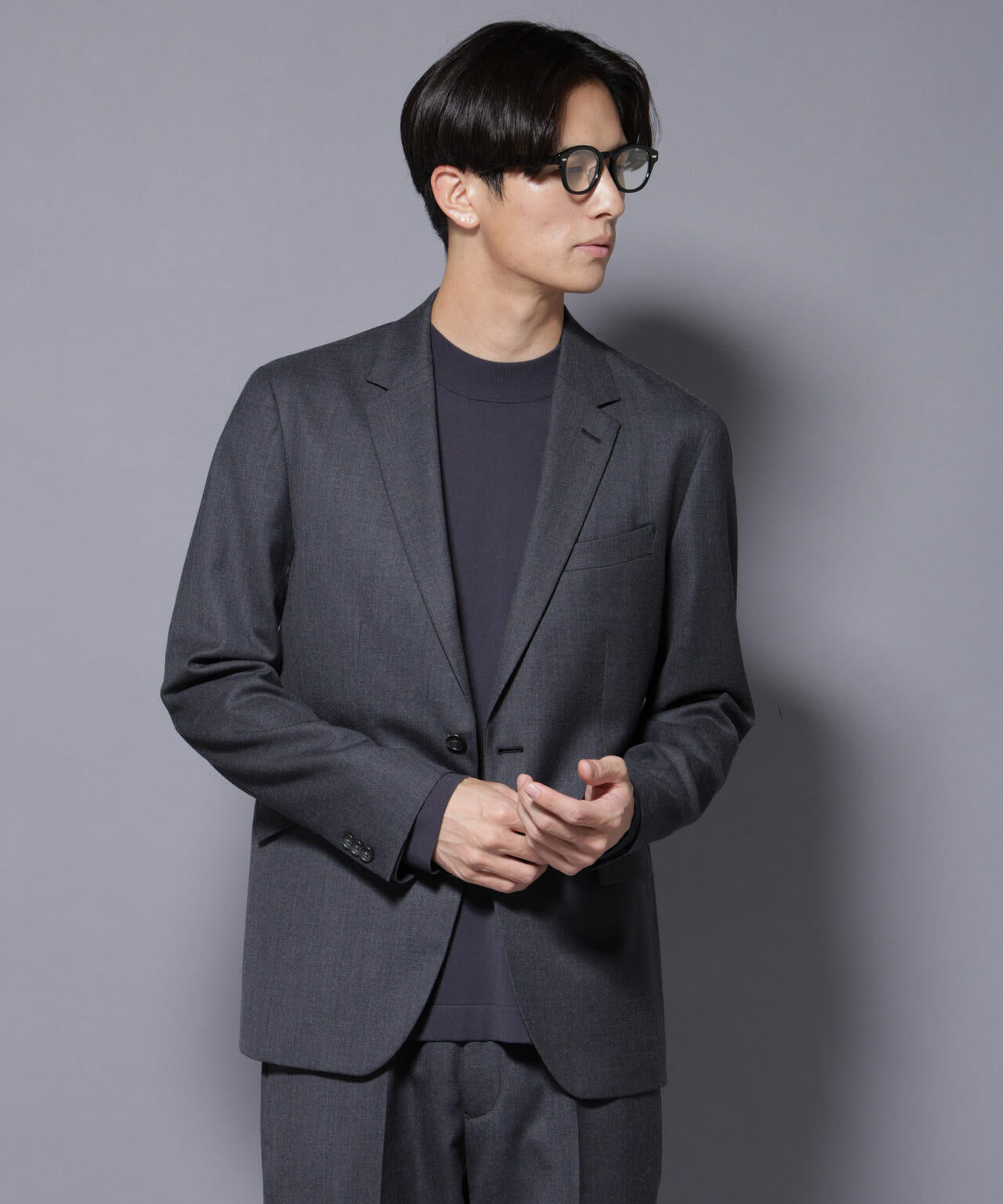 「N JACKET PREMIUM」RENU(R) ウール混洗えるサキソニージャケット（セットアップ可） 6685217205