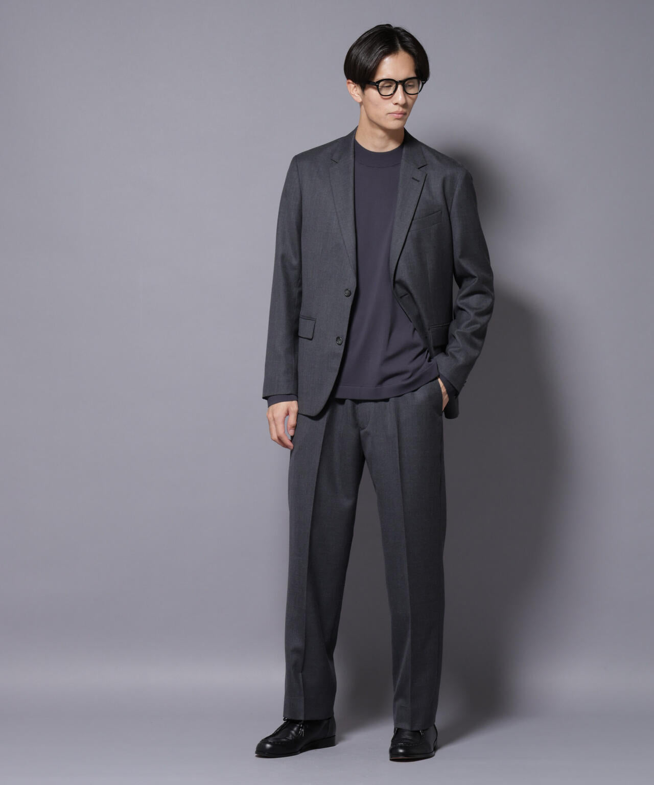 「N JACKET PREMIUM」RENU(R) ウール混洗えるサキソニージャケット（セットアップ可） 6685217205