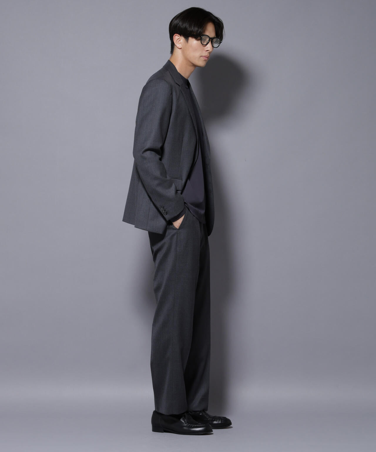 「N JACKET PREMIUM」RENU(R) ウール混洗えるサキソニージャケット（セットアップ可） 6685217205