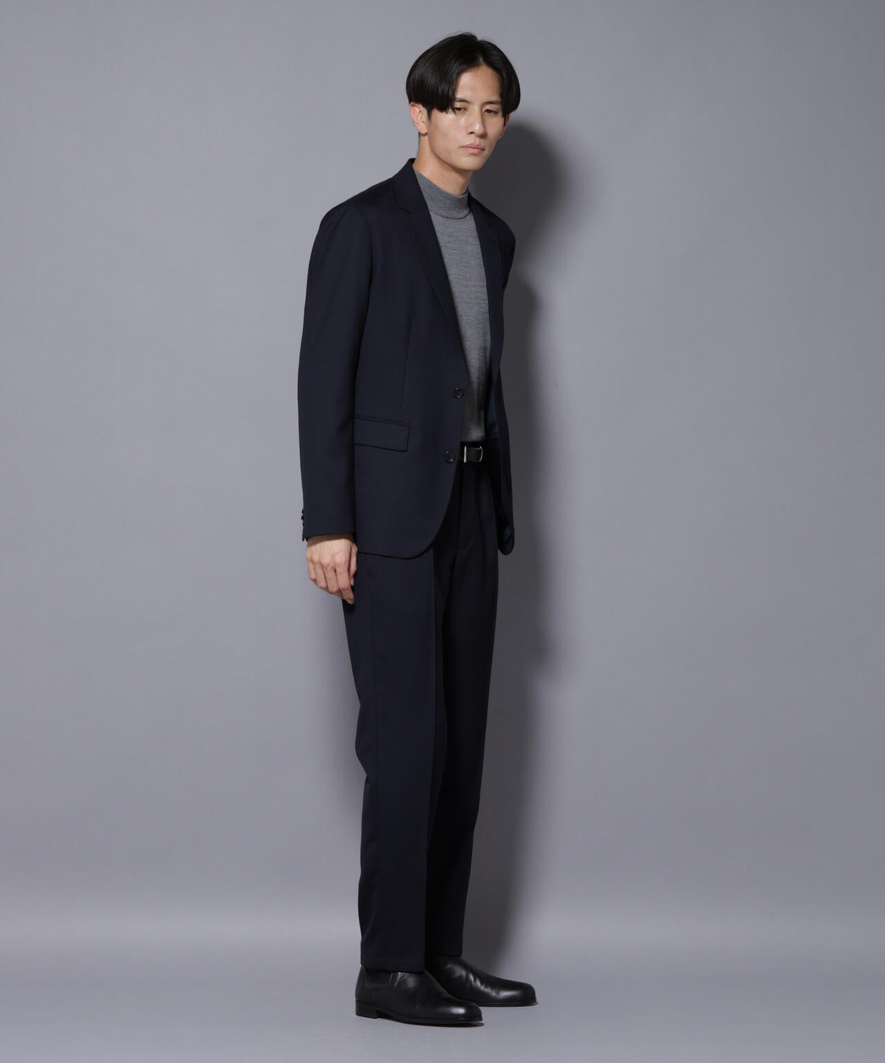 「N JACKET PREMIUM」RENU(R) ウール混洗えるサキソニージャケット（セットアップ可） 6685217205