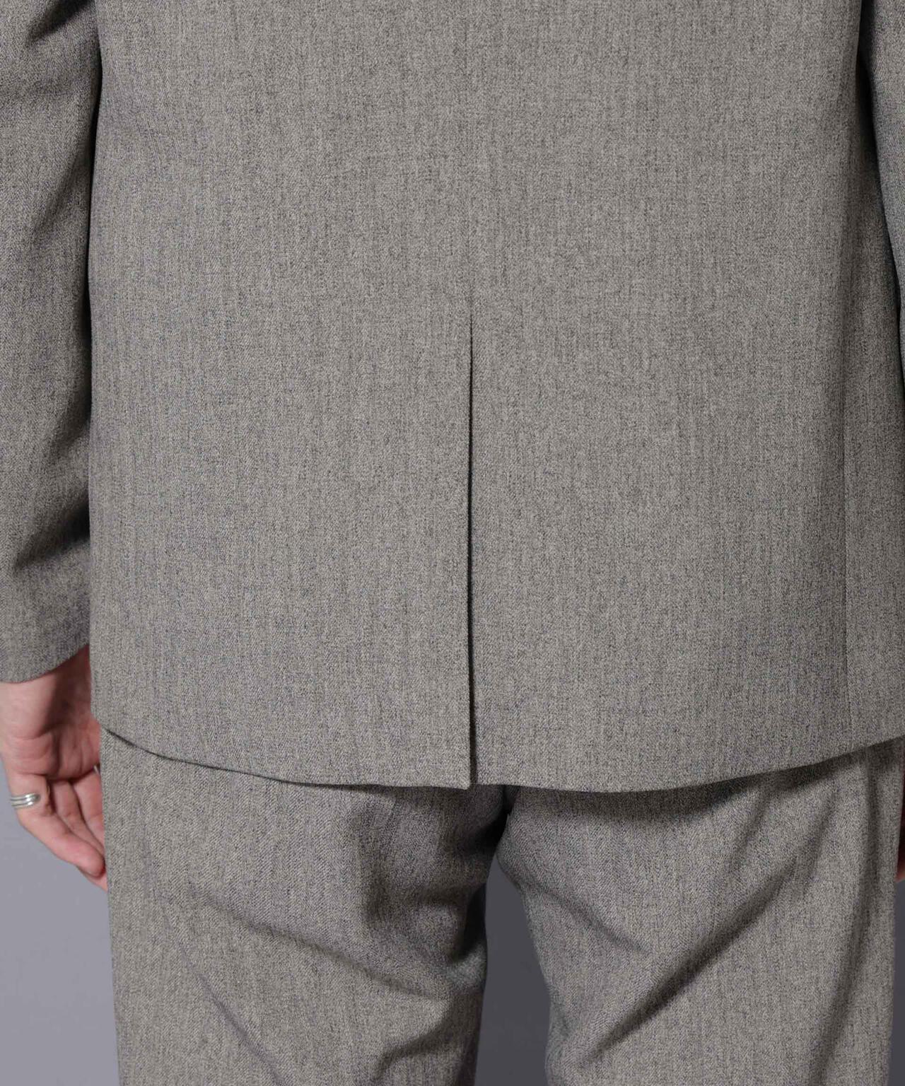 ｢N JACKET BASIC｣ 洗えるMIXツイードストレッチジャケット(セットアップ可) 6685217206