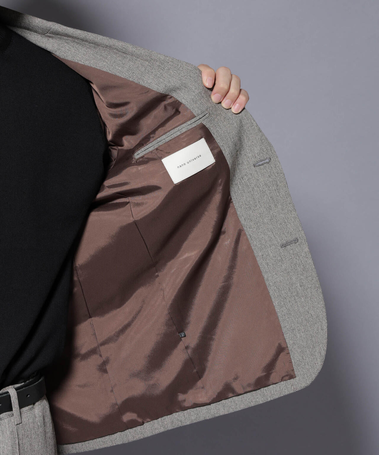 ｢N JACKET BASIC｣ 洗えるMIXツイードストレッチジャケット(セットアップ可) 6685217206