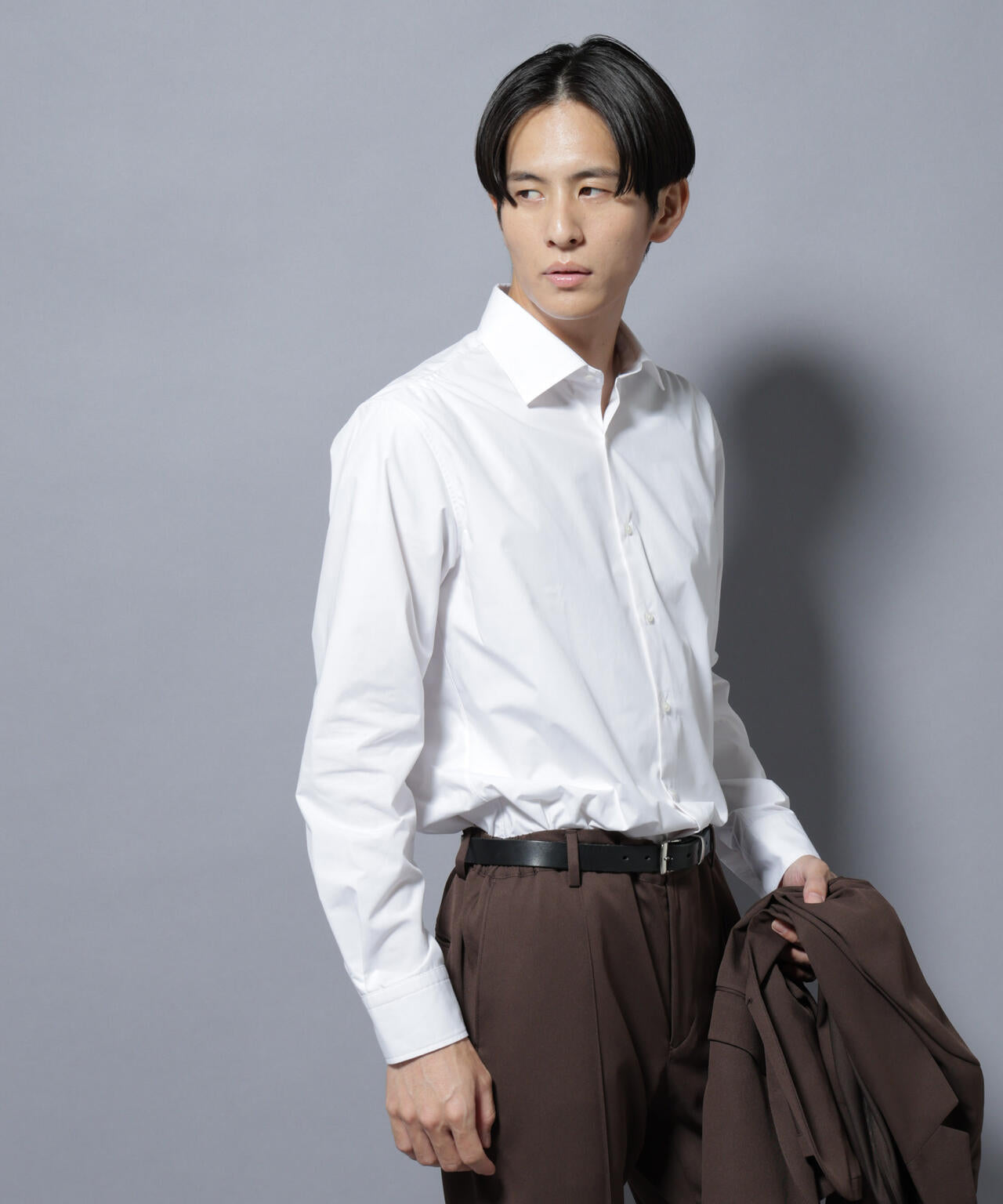 「N shirt」Anti Soaked(R)汗染み防止セミワイドカラーシャツ長袖 6685220218