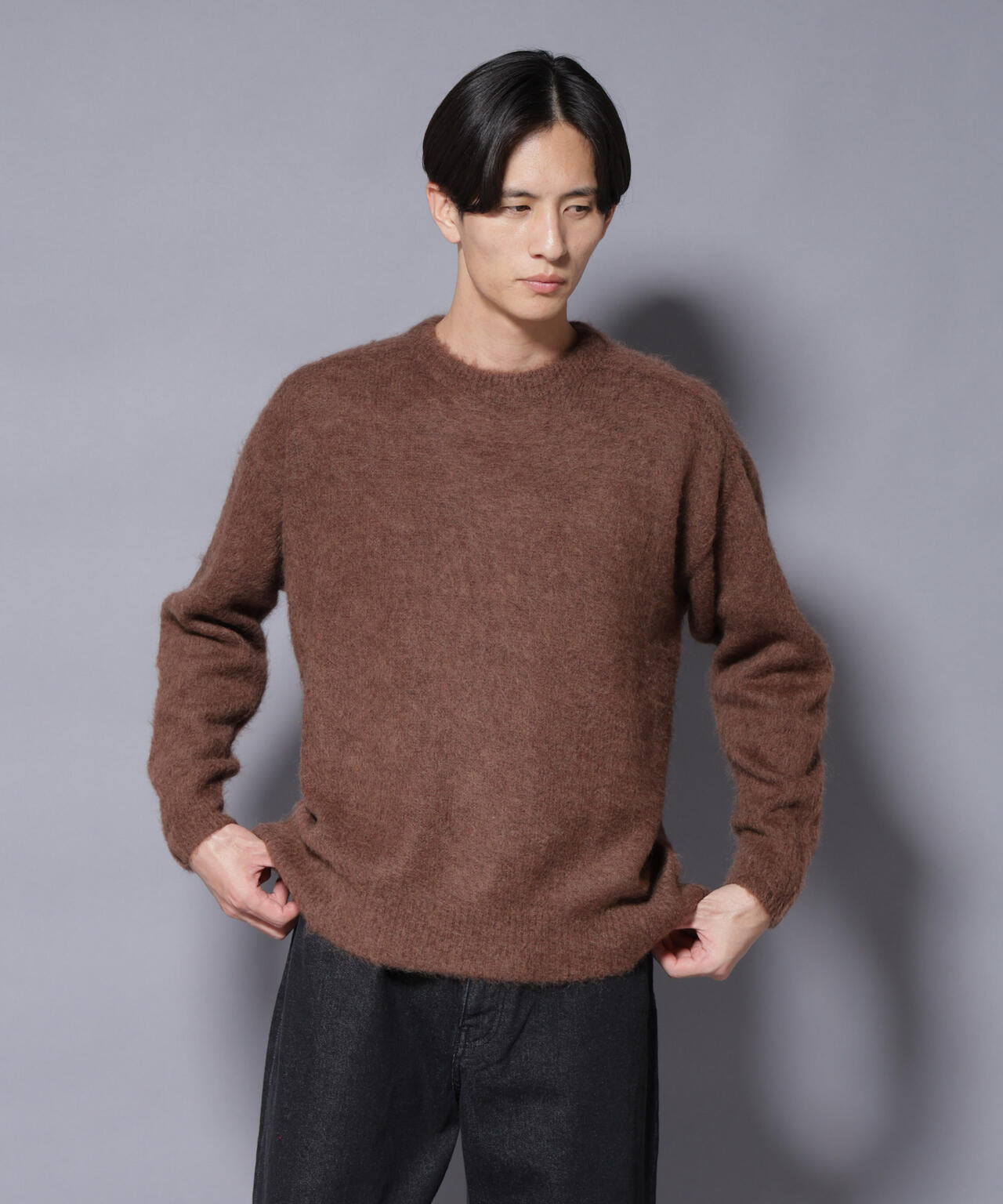 ｢COFIL｣ SCIARADA モヘヤ混 クルーネックニット 6685222235