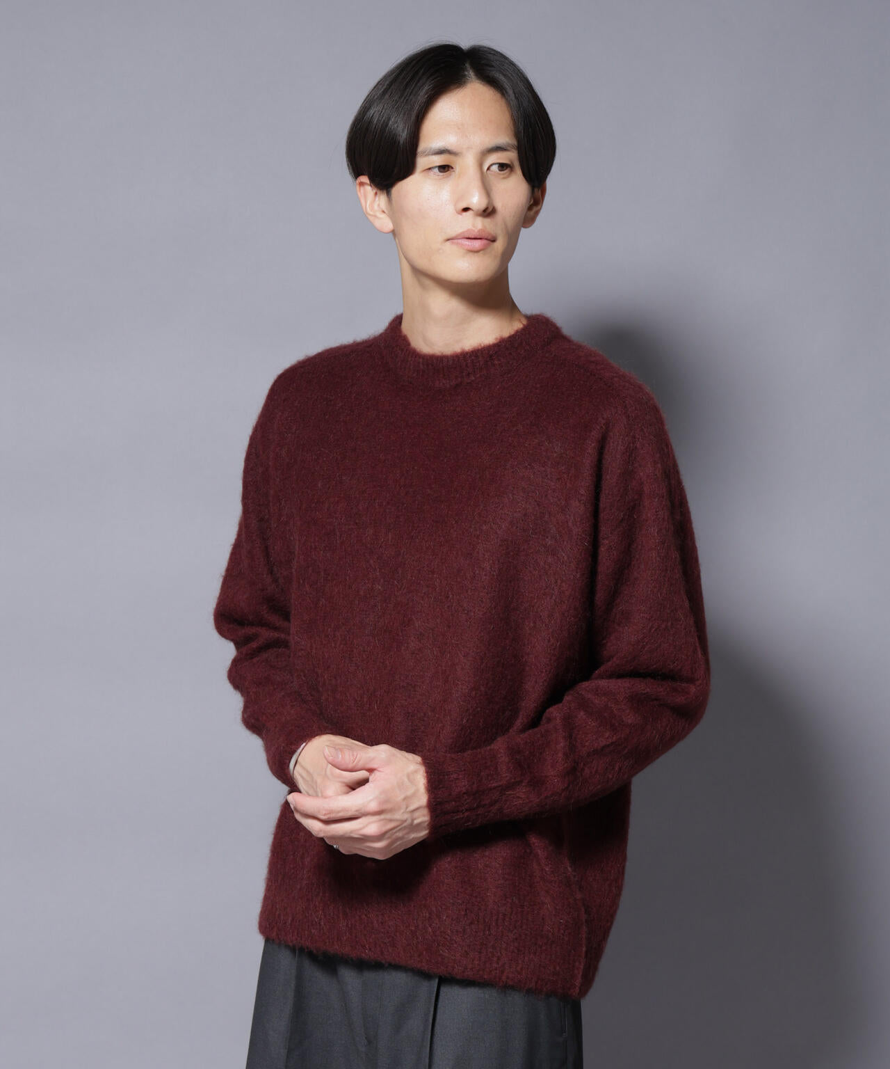 ｢COFIL｣ SCIARADA モヘヤ混 クルーネックニット 6685222235