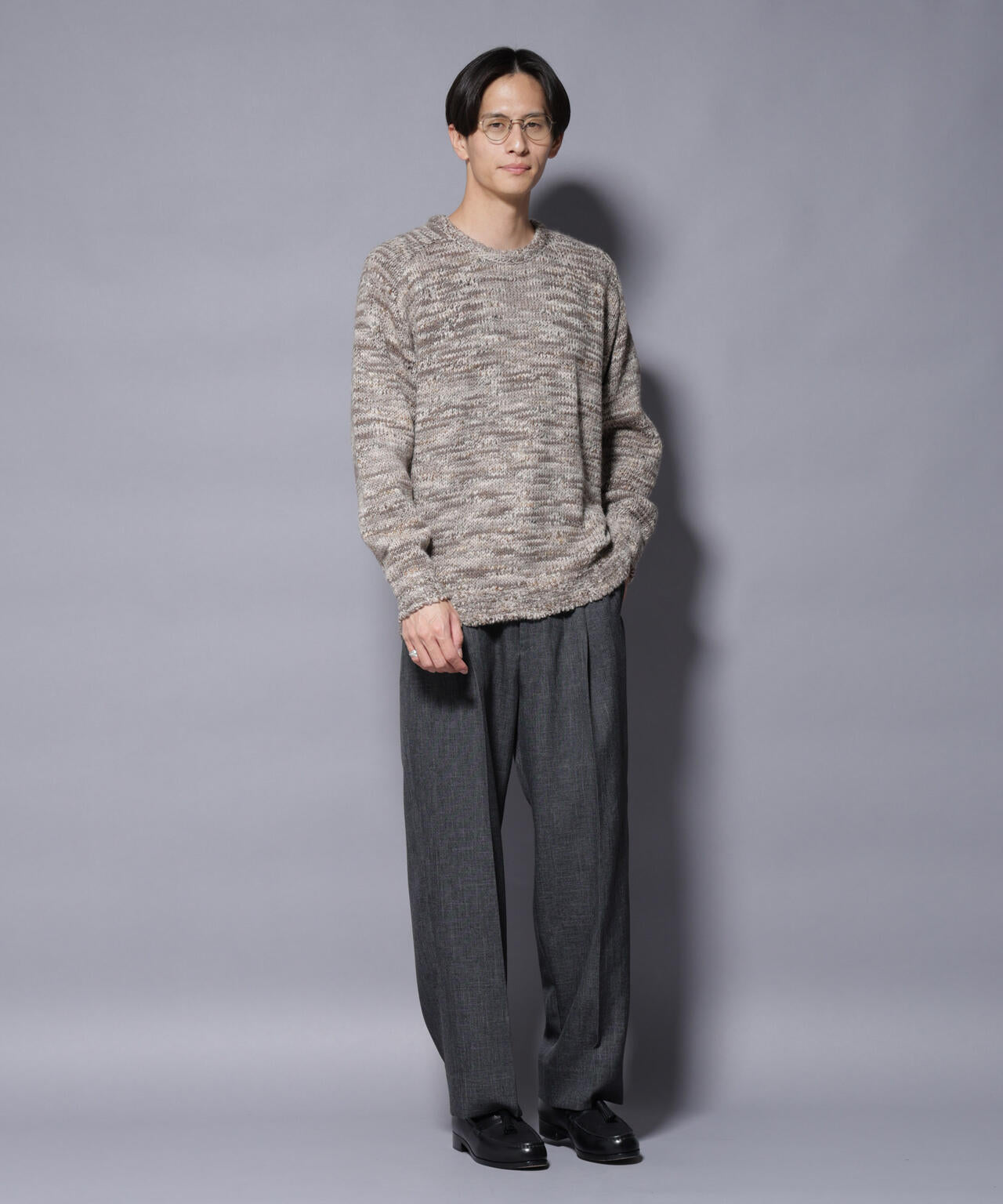 ｢COFIL｣ PAVONE HOLIDAY メランジクルーネックニット 6685222237