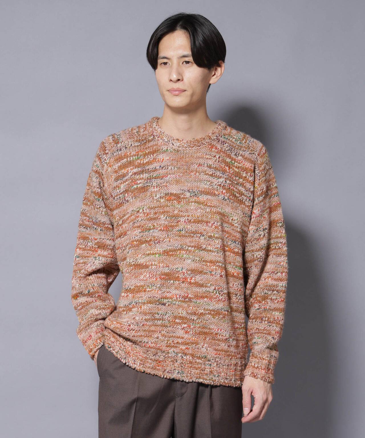 ｢COFIL｣ PAVONE HOLIDAY メランジクルーネックニット 6685222237