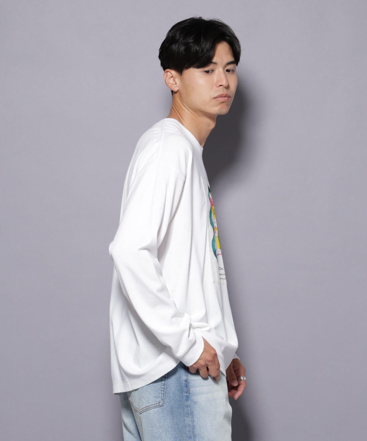 Anti Soaked(R)×SUNCHAIポートレート汗染み防止 Ｔシャツ長袖 6685223210