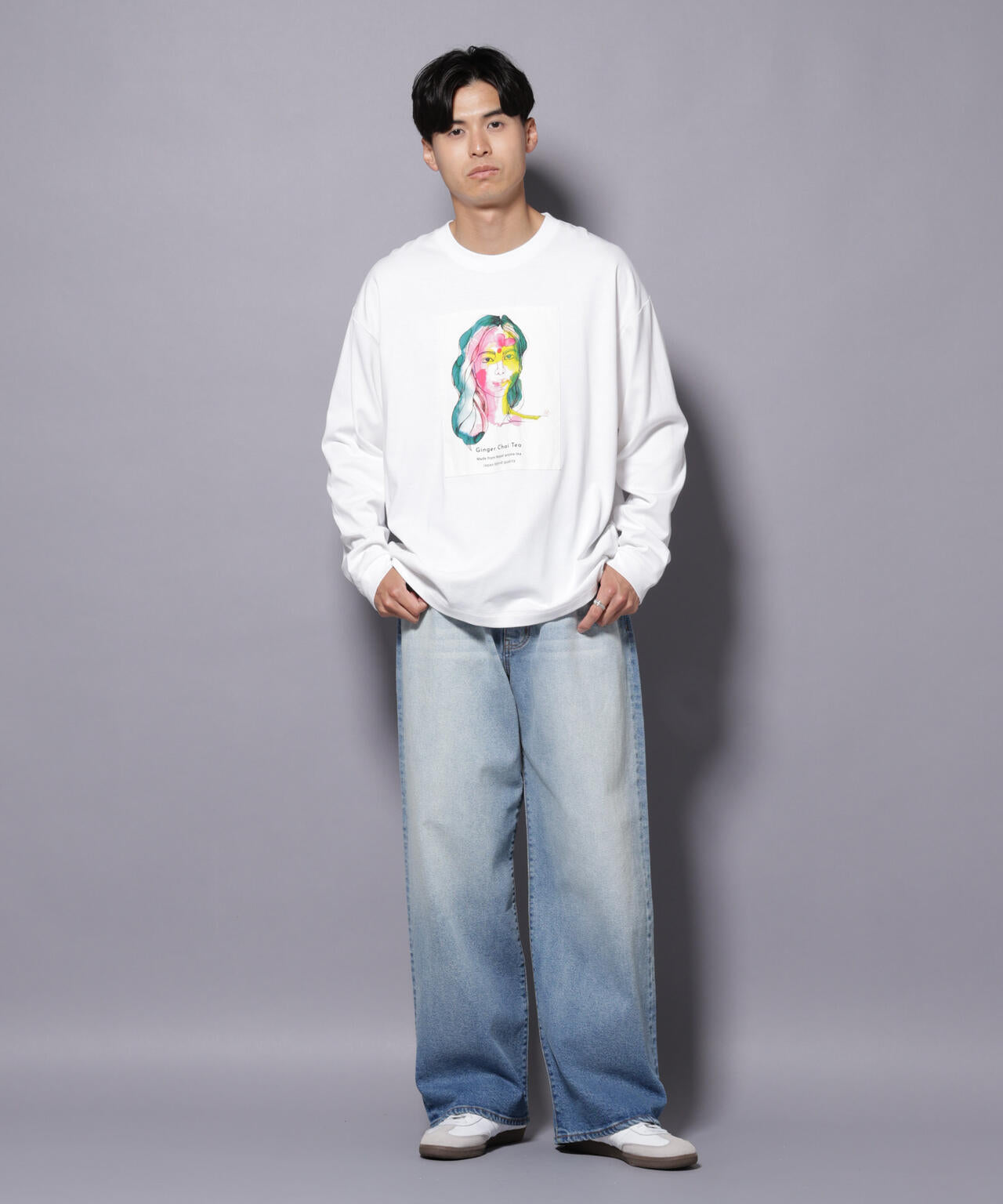 Anti Soaked(R)×SUNCHAIポートレート汗染み防止 Ｔシャツ長袖 6685223210