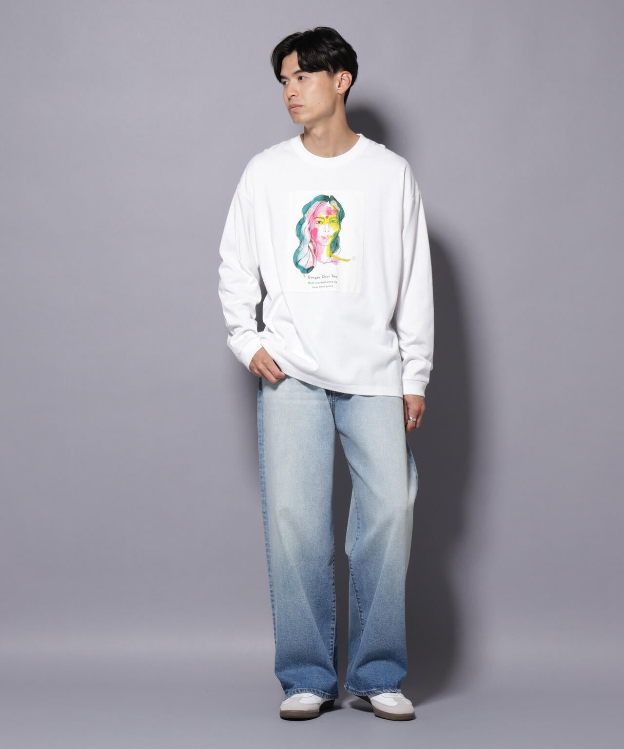 Anti Soaked(R)×SUNCHAIポートレート汗染み防止 Ｔシャツ長袖 6685223210