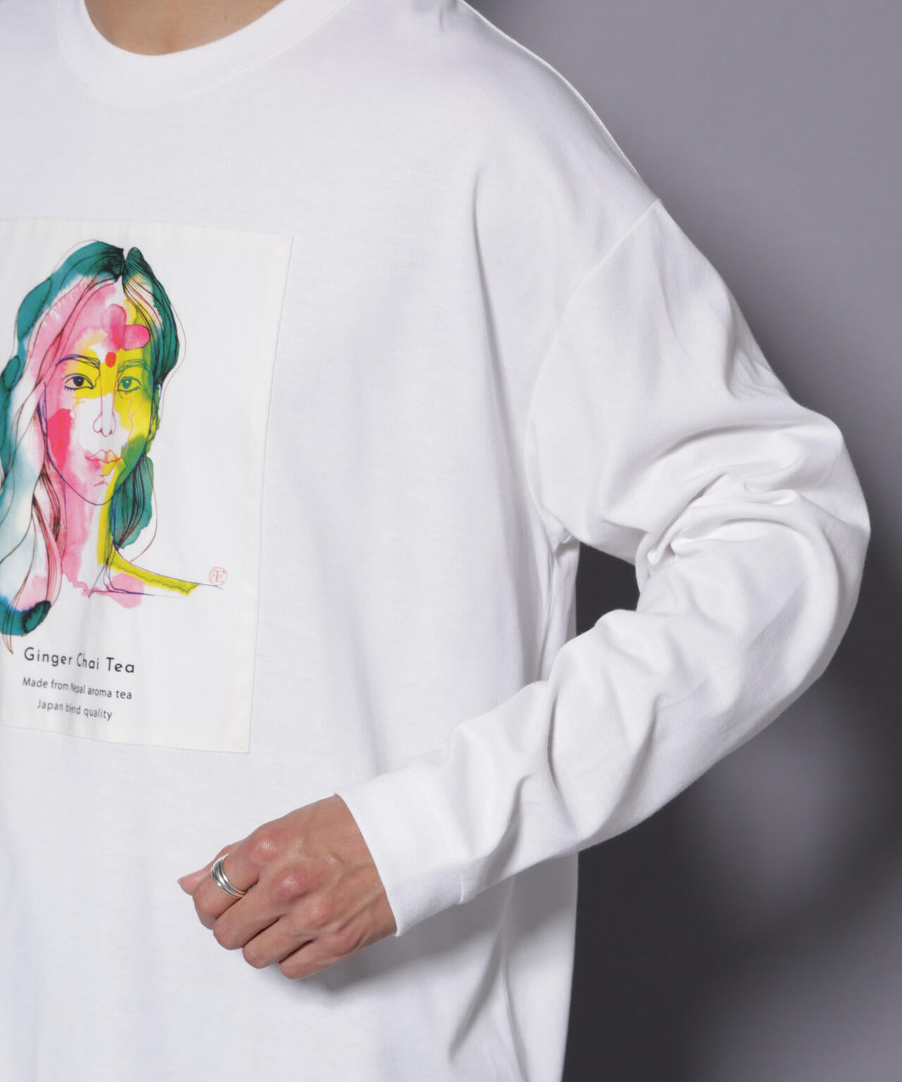 Anti Soaked(R)×SUNCHAIポートレート汗染み防止 Ｔシャツ長袖 6685223210