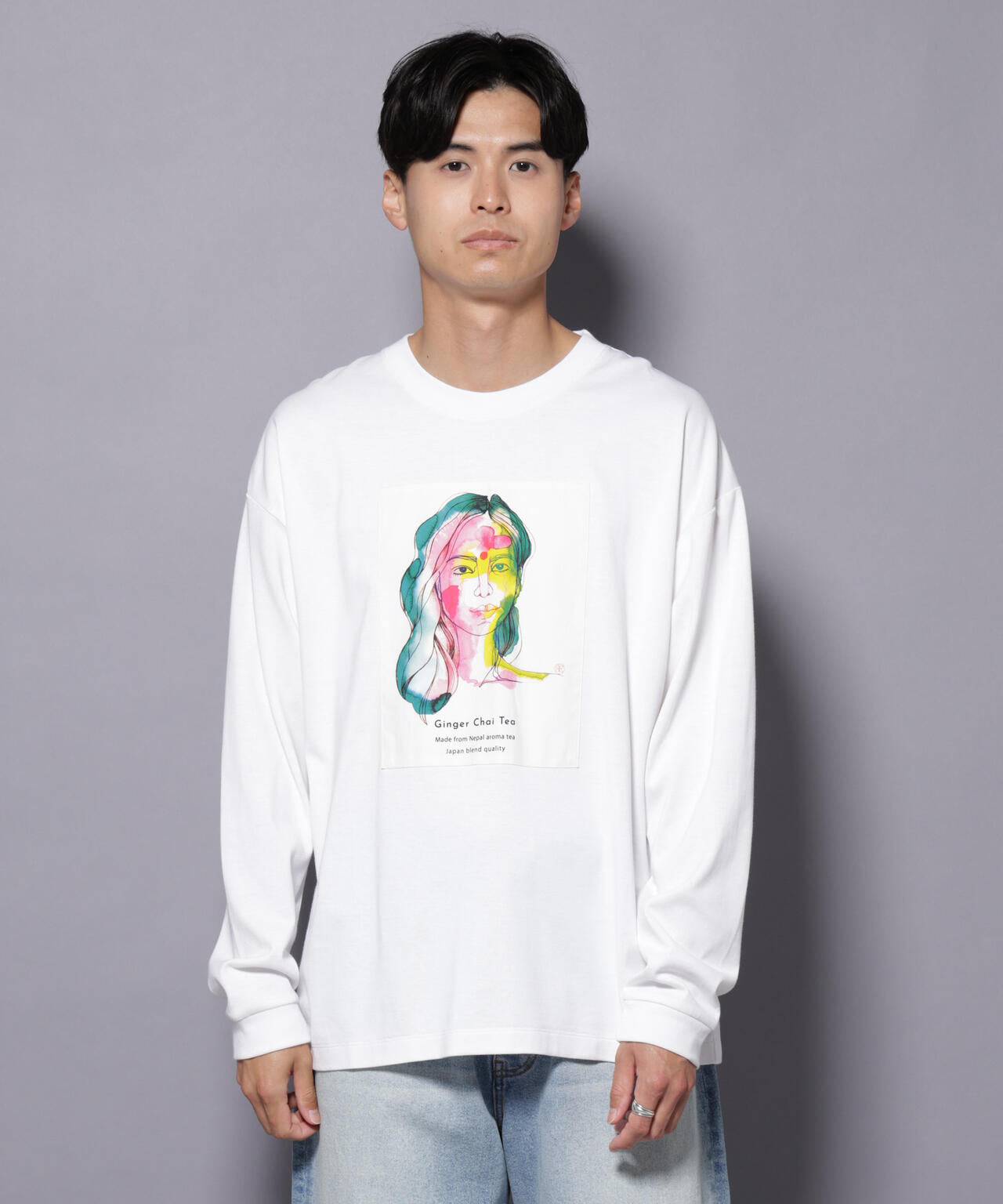 Anti Soaked(R)×SUNCHAIポートレート汗染み防止 Ｔシャツ長袖 6685223210