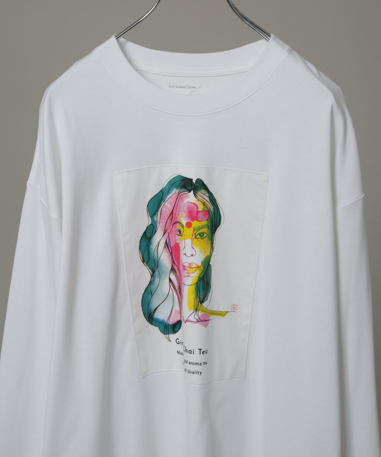 Anti Soaked(R)×SUNCHAIポートレート汗染み防止 Ｔシャツ長袖 6685223210