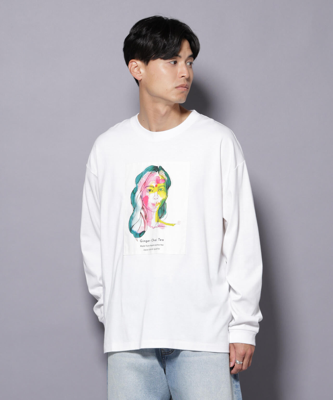 Anti Soaked(R)×SUNCHAIポートレート汗染み防止 Ｔシャツ長袖 6685223210