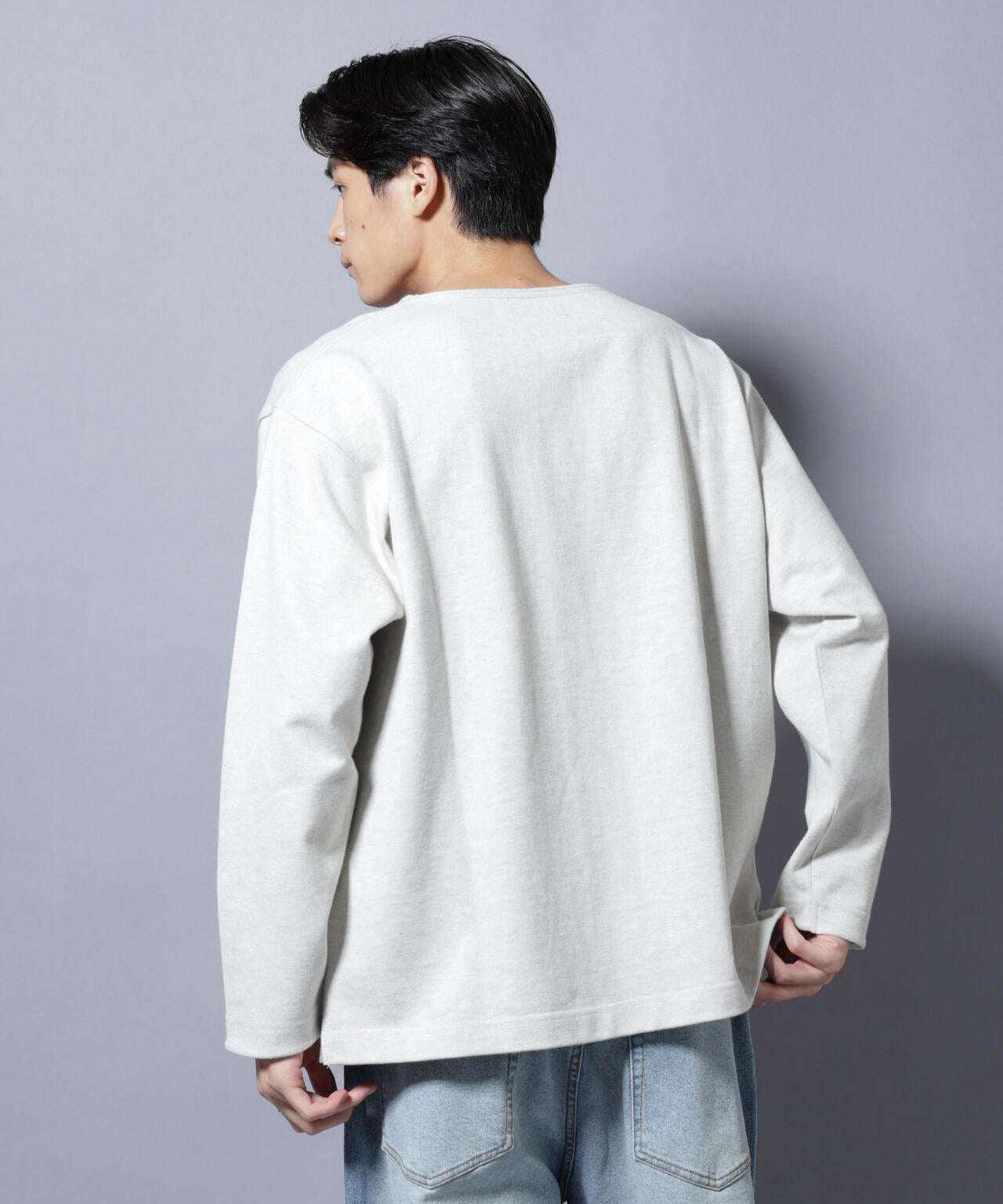 天竺ヘビーコットンボートネックＴシャツ 長袖 6685223212