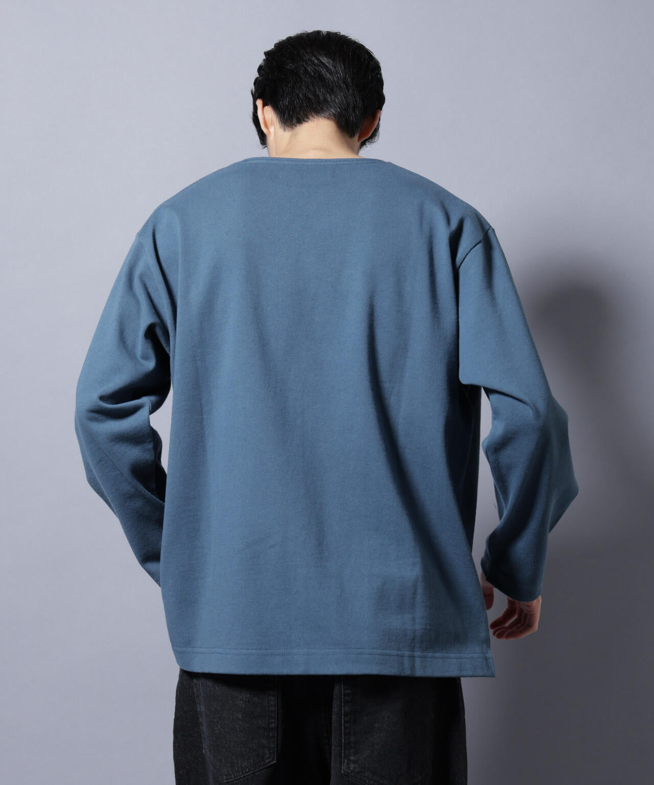 天竺ヘビーコットンボートネックＴシャツ 長袖 6685223212