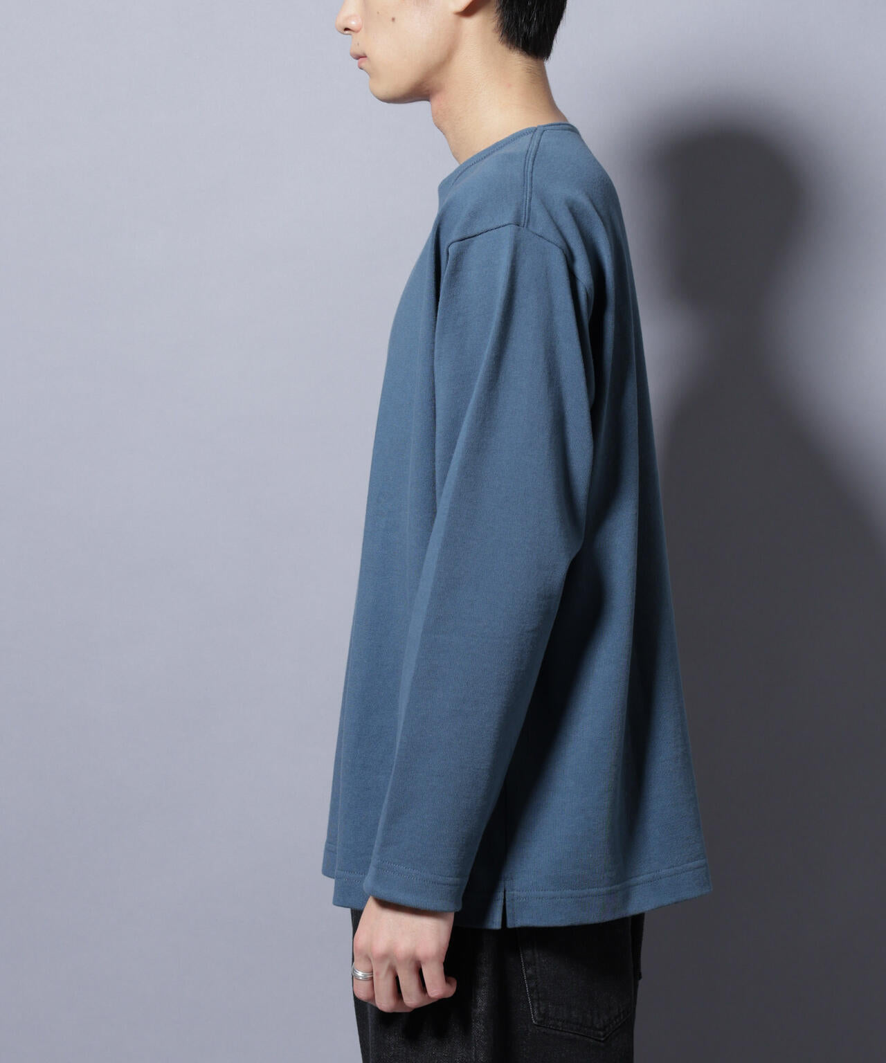天竺ヘビーコットンボートネックＴシャツ 長袖 6685223212