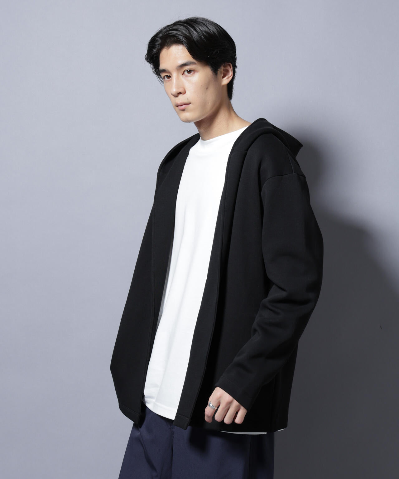 ダンボール 着流しフーディー