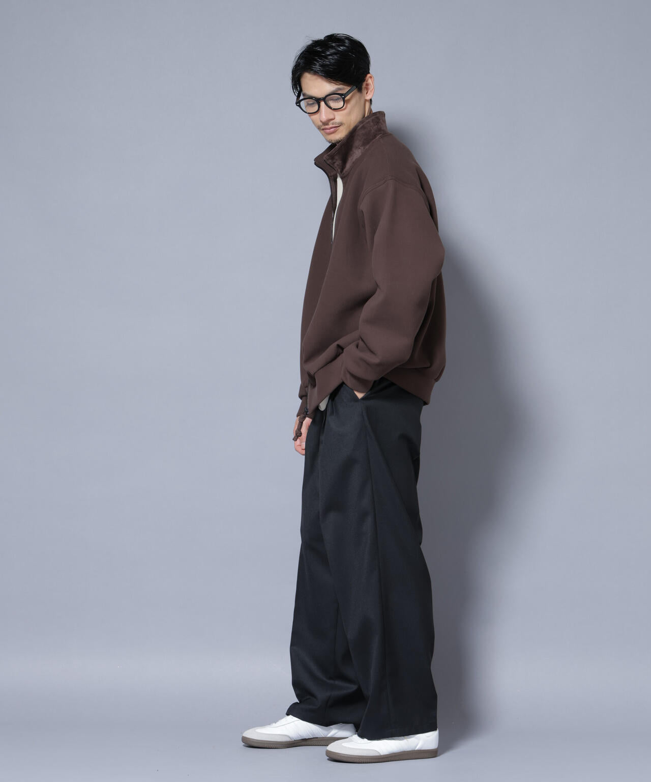 スーパーストレッチブラッシュドポンチブルゾン 6685223246