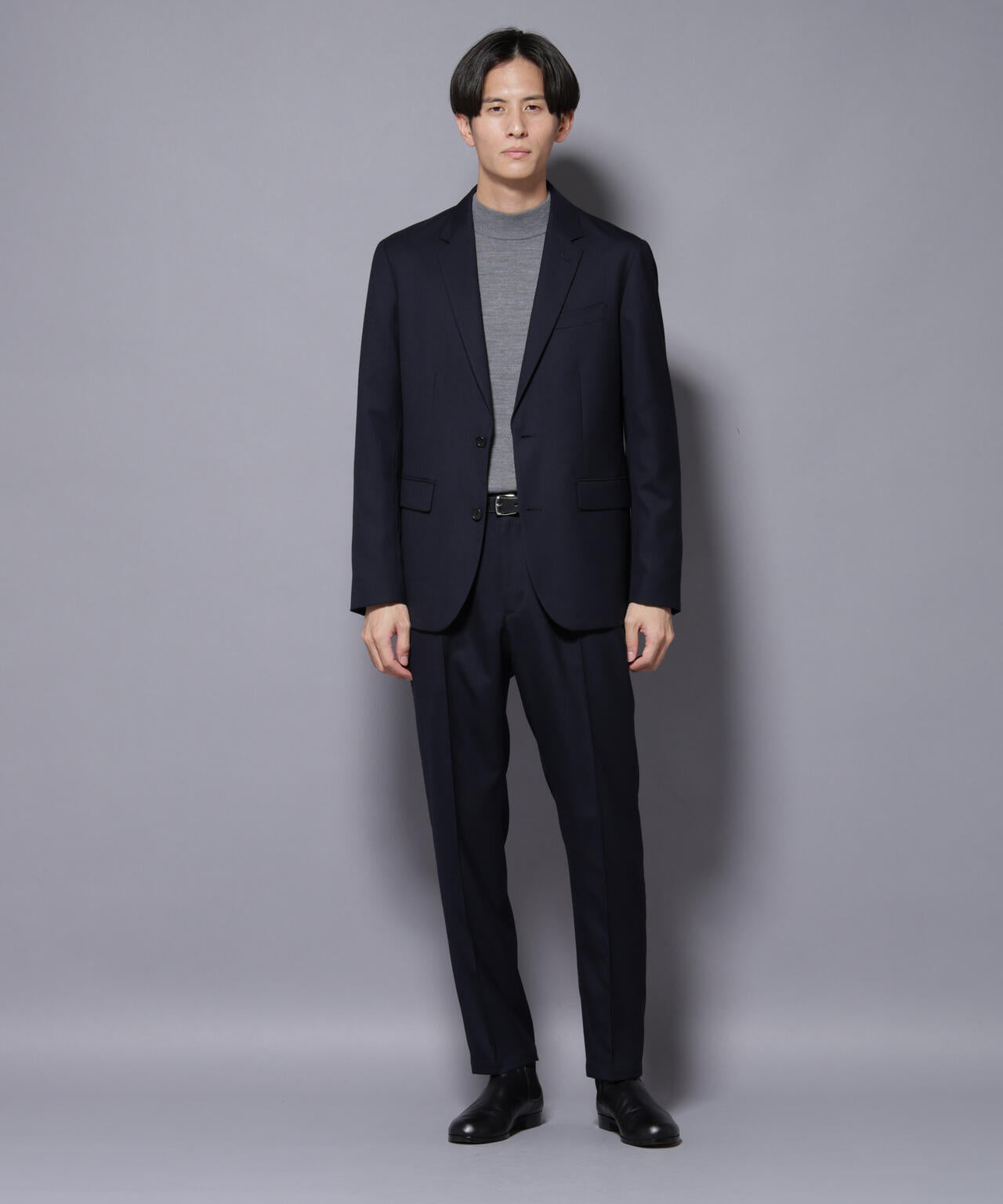 「N JACKET PREMIUM」RENU(R)ウール混洗えるサキソニーパンツ(セットアップ可) 6685229206