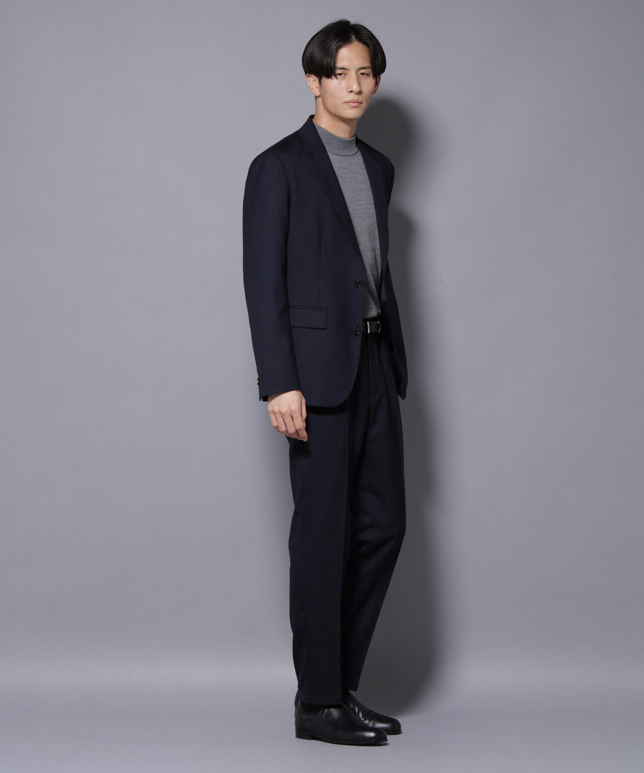 「N JACKET PREMIUM」RENU(R)ウール混洗えるサキソニーパンツ(セットアップ可) 6685229206