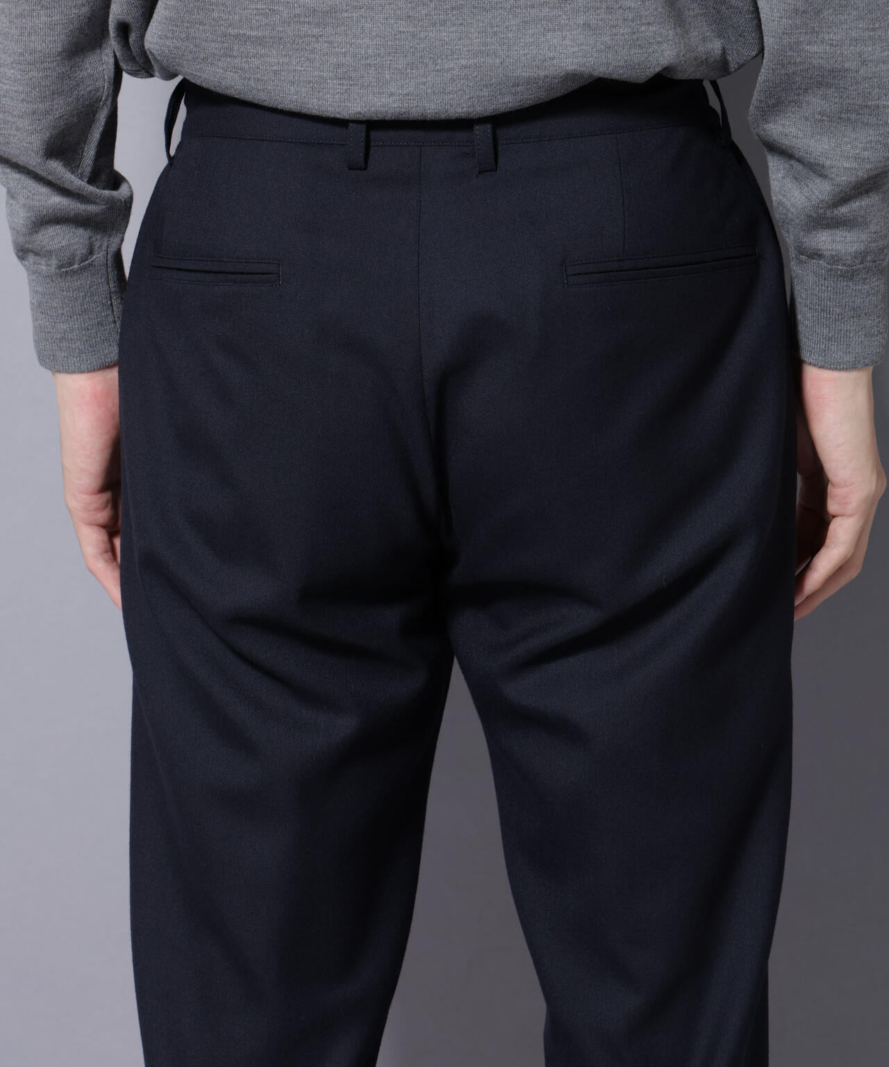 「N JACKET PREMIUM」RENU(R)ウール混洗えるサキソニーパンツ(セットアップ可) 6685229206