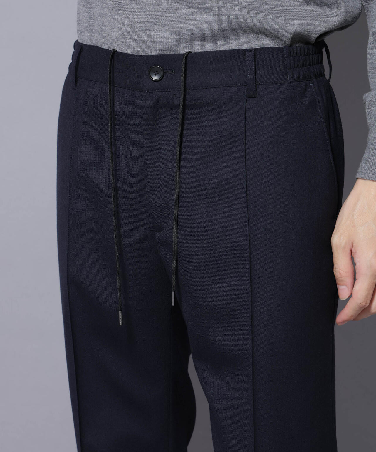 「N JACKET PREMIUM」RENU(R)ウール混洗えるサキソニーパンツ(セットアップ可) 6685229206