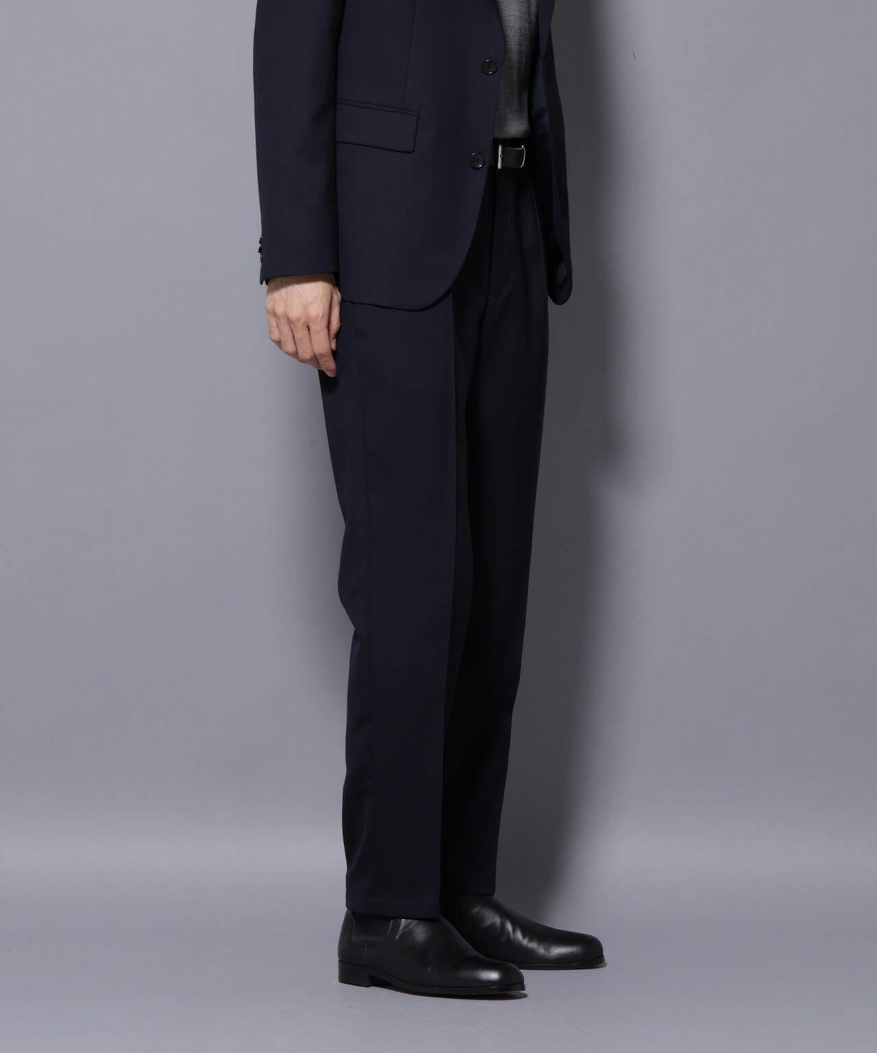 「N JACKET PREMIUM」RENU(R)ウール混洗えるサキソニーパンツ(セットアップ可) 6685229206