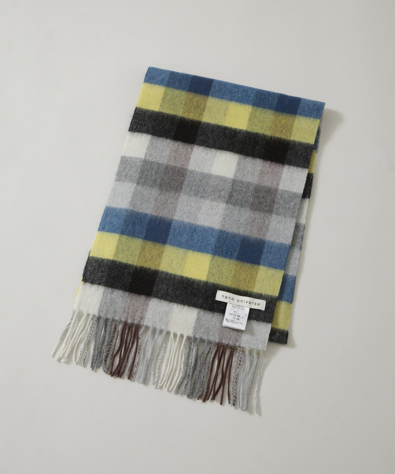 ソフトカシミヤブレンドチェックマフラー 6685241202