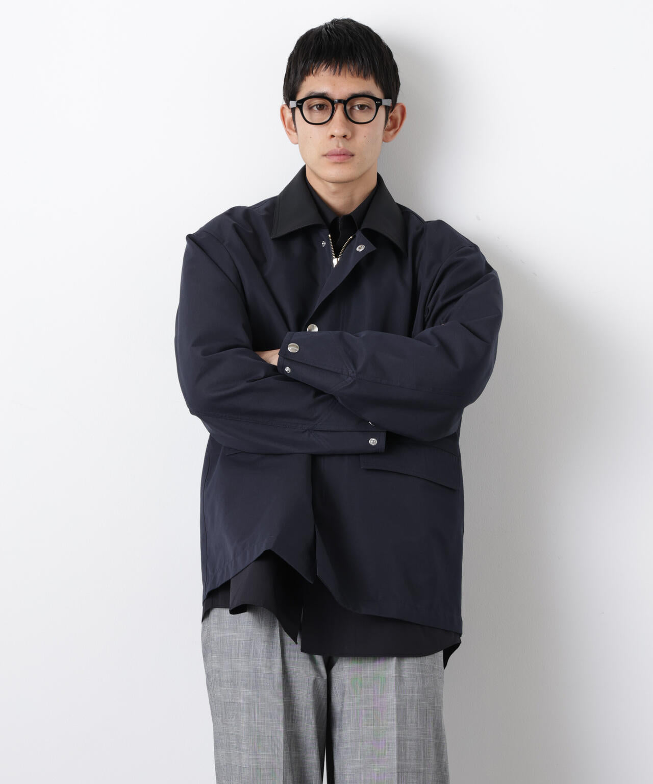 オーバージャケット「WARP PRINT」ライニング/撥水