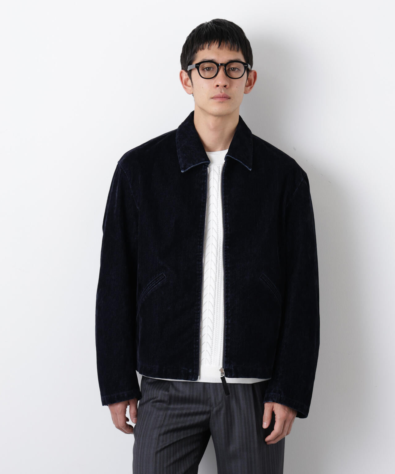 フロッキーデニム スポーツジャケット
