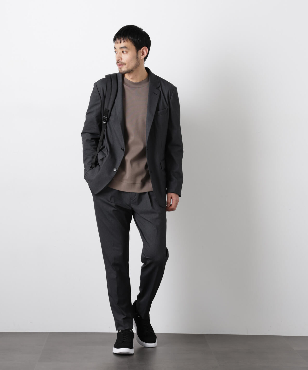 【大人気セットアップ】｢Damerino｣ 軽量ジャージーデニムライクストレッチセットアップ 6686118202