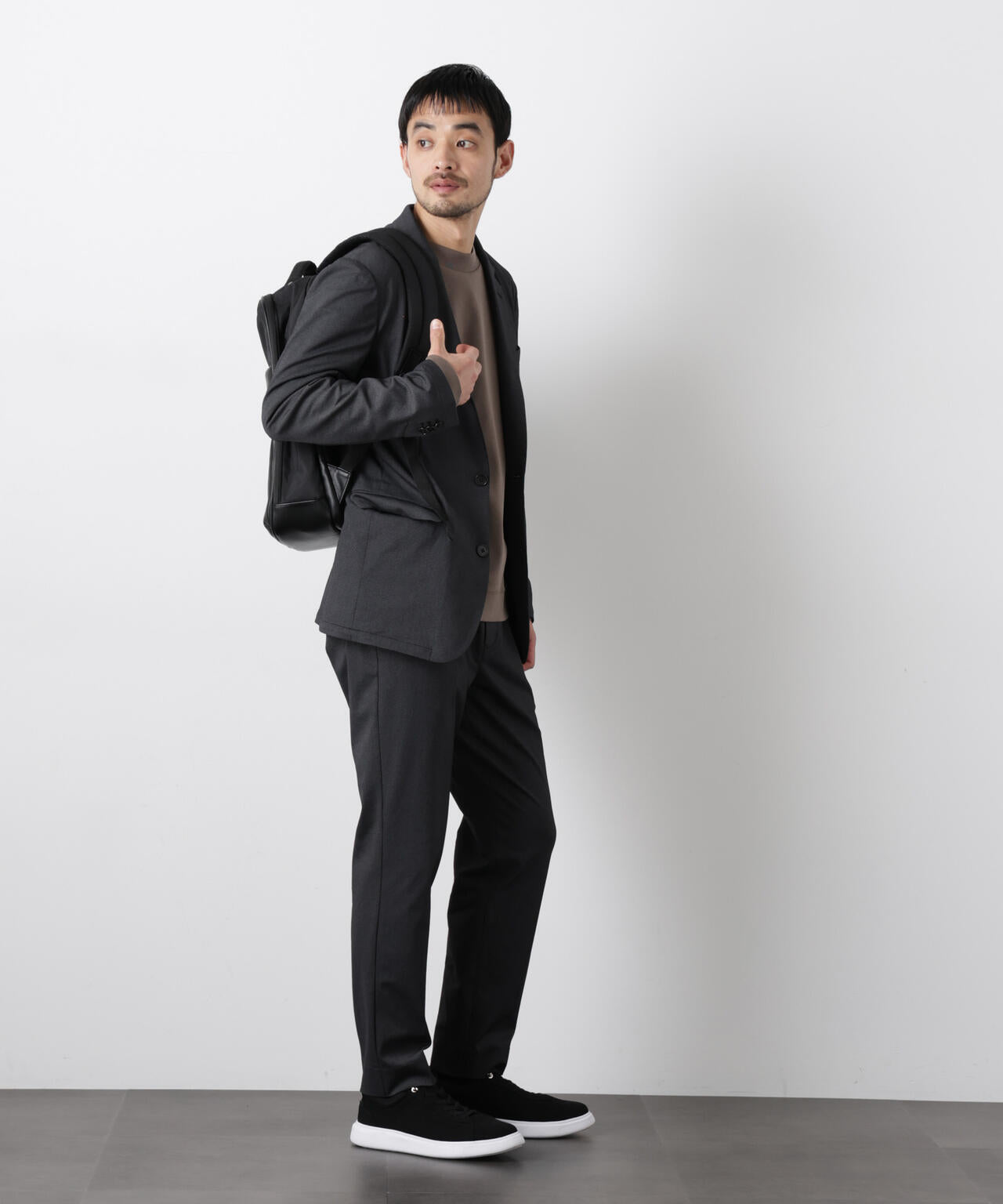 【大人気セットアップ】｢Damerino｣ 軽量ジャージーデニムライクストレッチセットアップ 6686118202