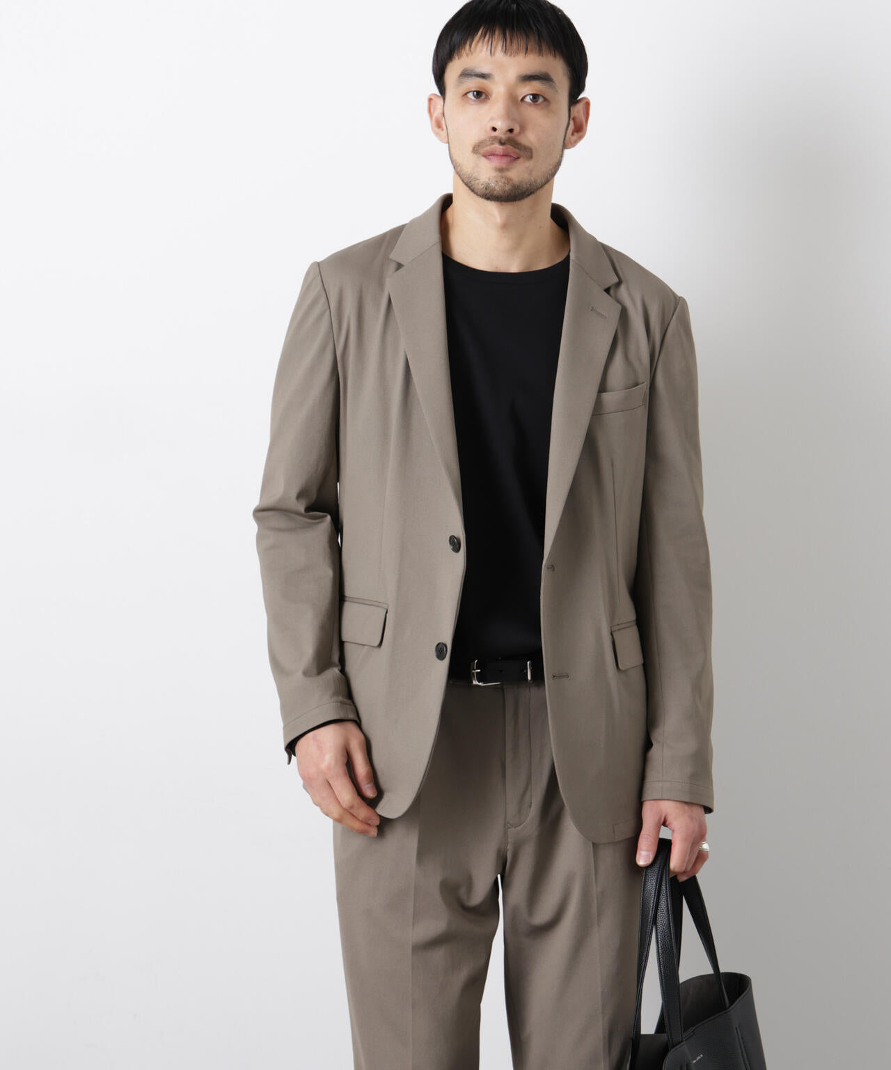 【大人気セットアップ】｢Damerino｣ 軽量ジャージーデニムライクストレッチセットアップ 6686118202