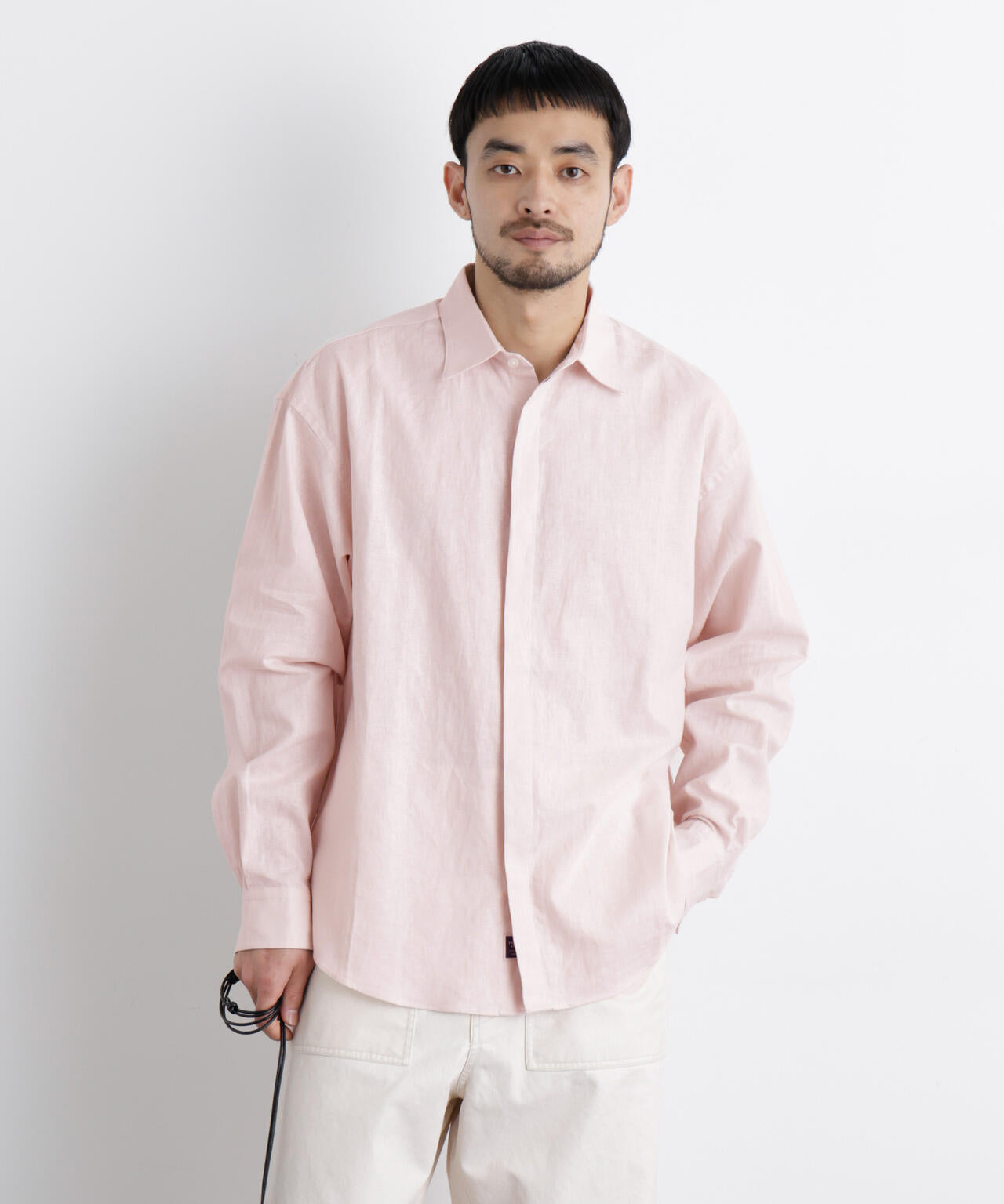 「FRENCH LINEN」リネンコットンレギュラーシャツ 6686120201