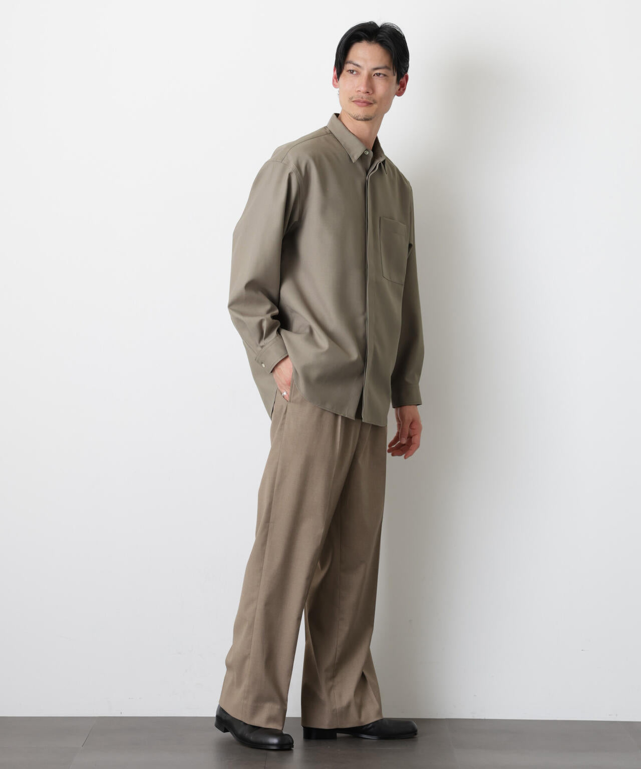 ｢Gavante｣ドライギャバレギュラーカラーシャツ 6686120204