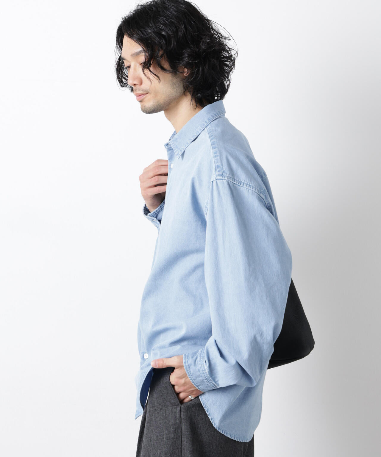 ｢OtoNANO｣大人のワイドシャツ デニムシャツ 長袖 6686120213