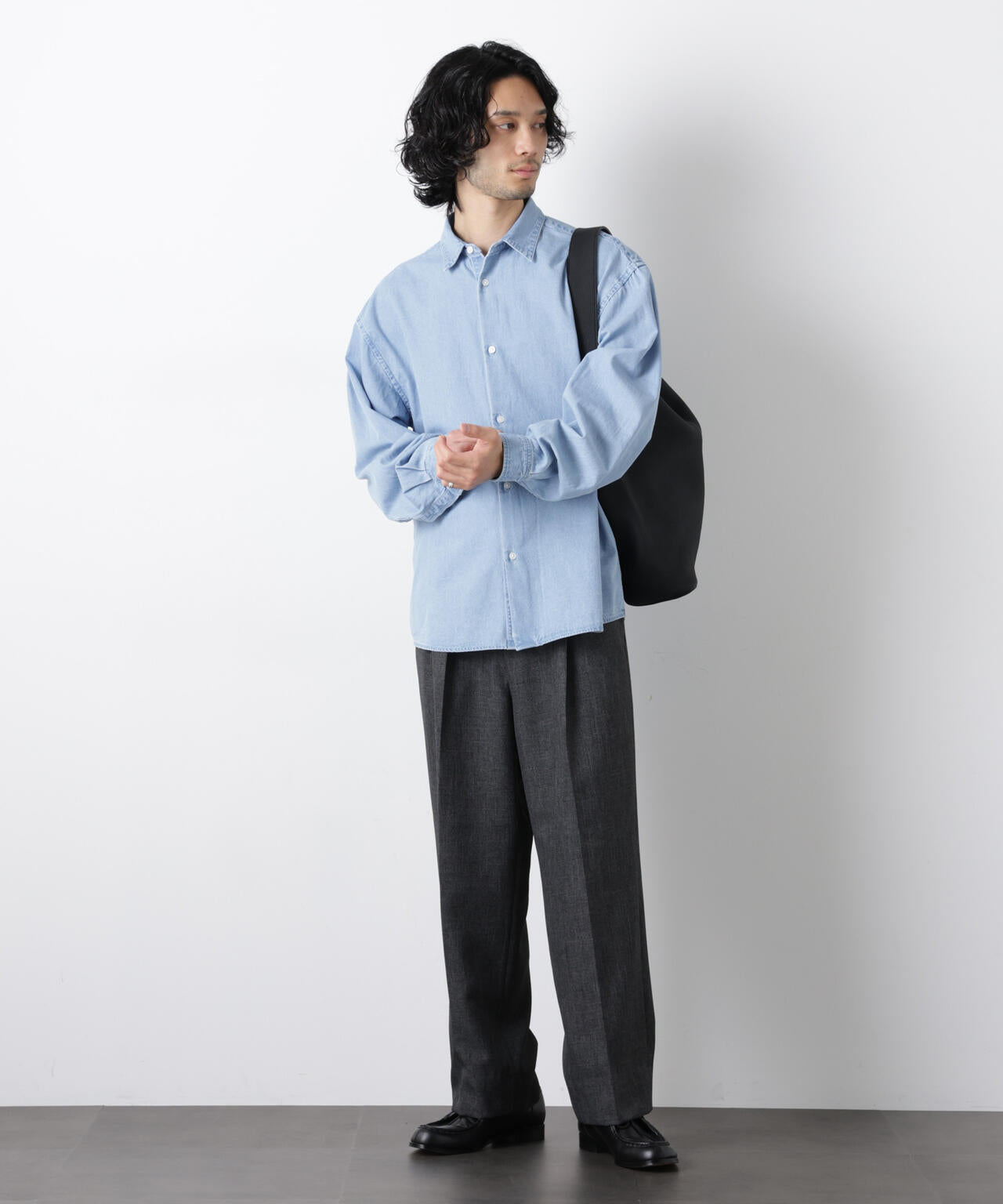 ｢OtoNANO｣大人のワイドシャツ デニムシャツ 長袖 6686120213