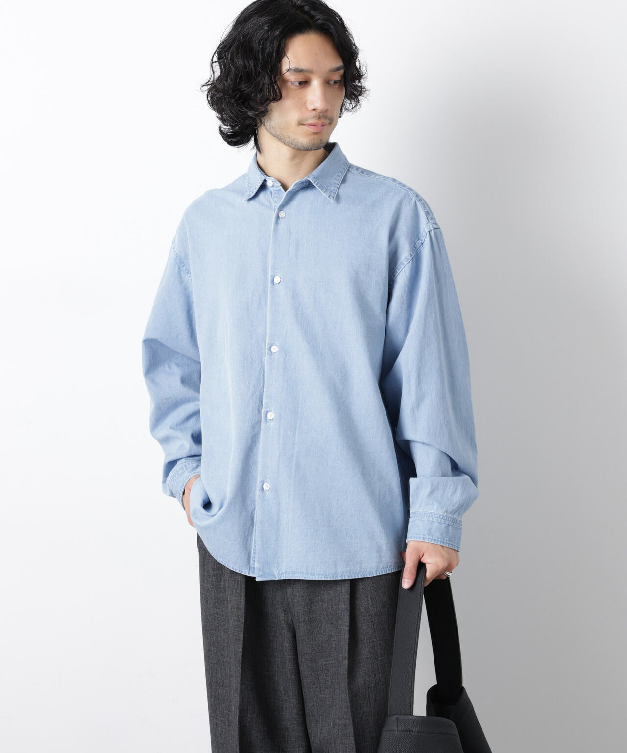 ｢OtoNANO｣大人のワイドシャツ デニムシャツ 長袖