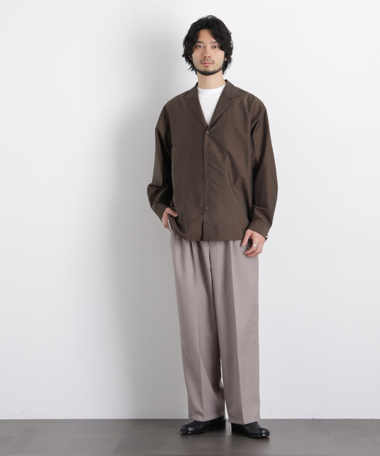 ｢OtoNANO｣ 大人のワイドシャツ テーラードカラーシャツ 6686120214