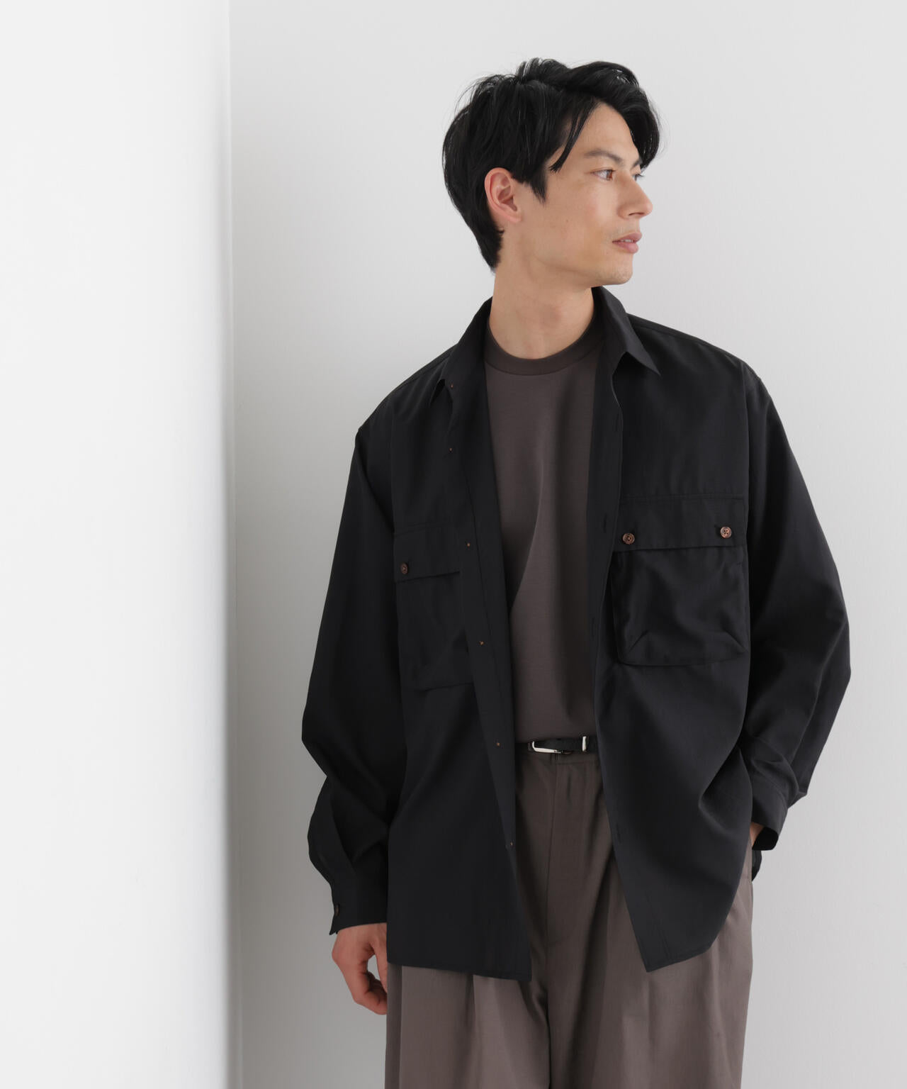 テクニカルリネンライクWポケットシャツジャケット/吸水速乾・接触冷感・UVカット（セットアップ可） 6686120216