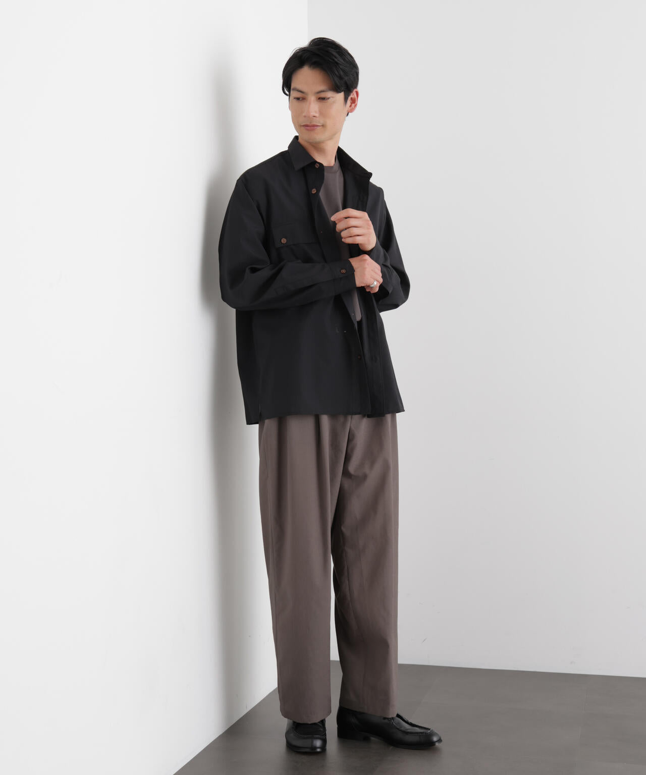 テクニカルリネンライクWポケットシャツジャケット/吸水速乾・接触冷感・UVカット（セットアップ可） 6686120216