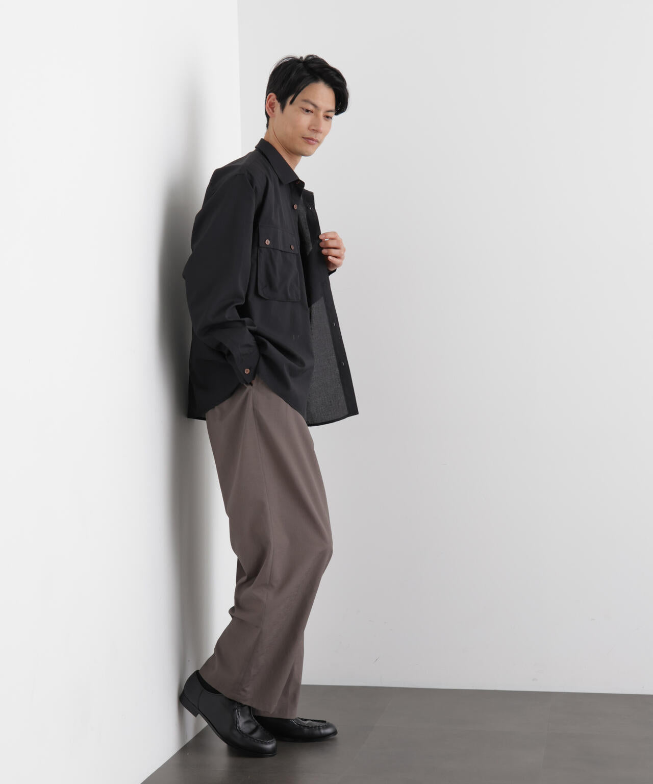 テクニカルリネンライクWポケットシャツジャケット/吸水速乾・接触冷感・UVカット（セットアップ可） 6686120216