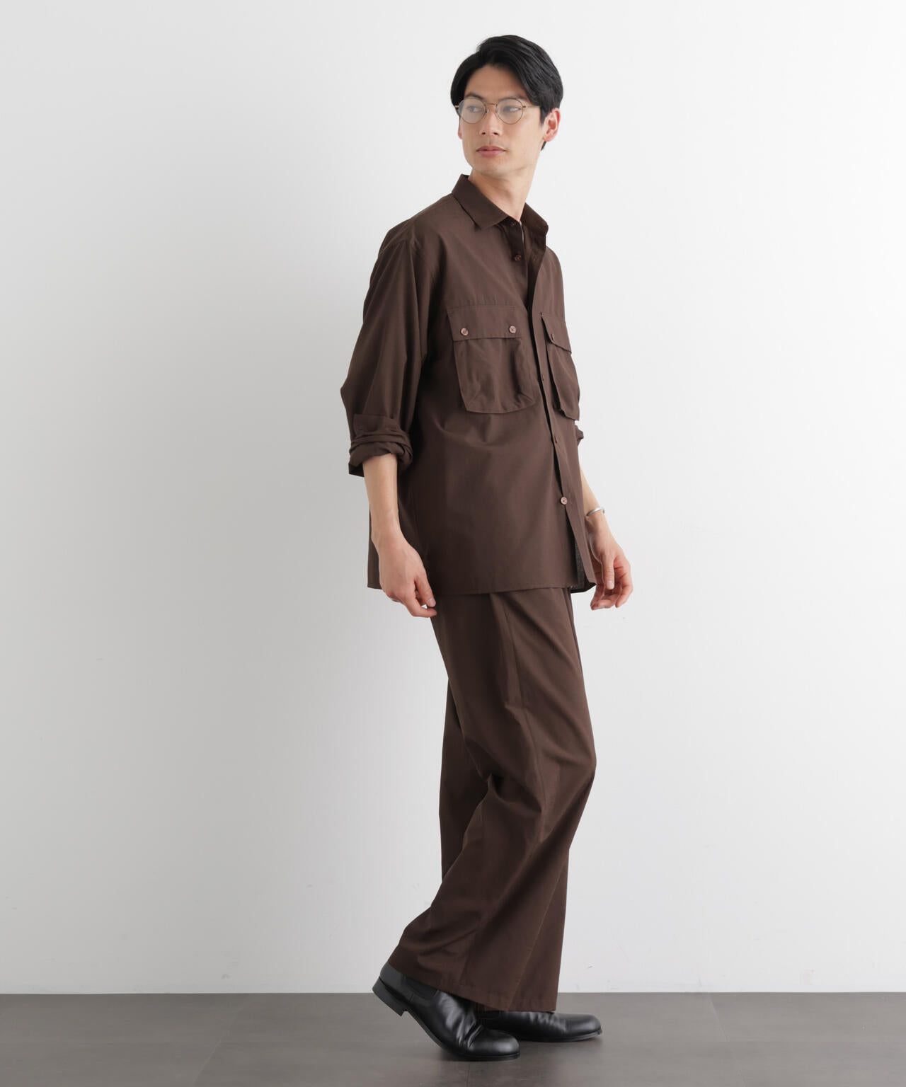 テクニカルリネンライクWポケットシャツジャケット/吸水速乾・接触冷感・UVカット（セットアップ可） 6686120216